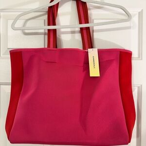 Summersalt Pink and Red neoprene Tote Bag